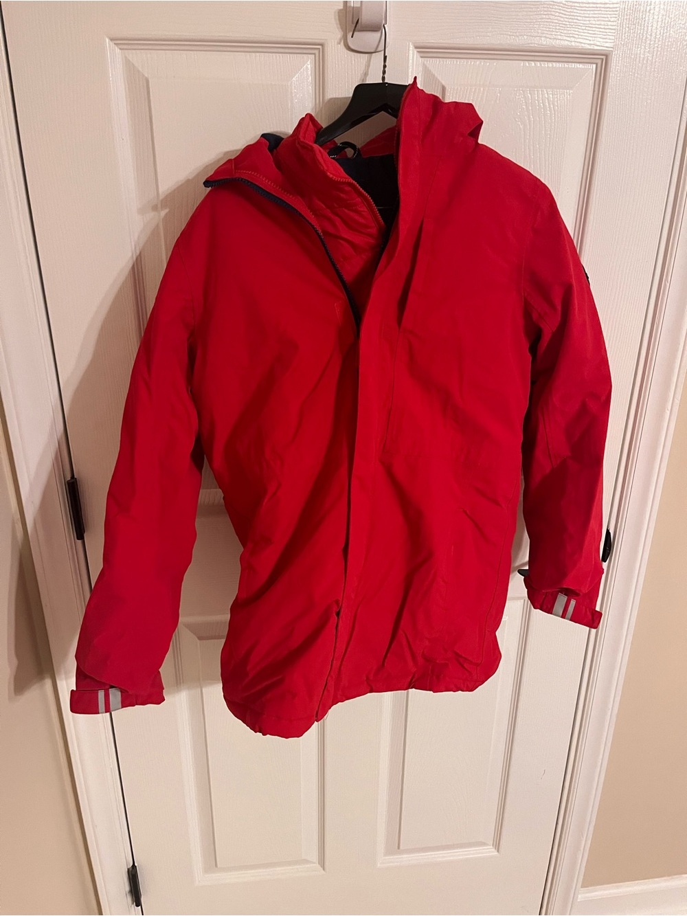 Lands' End Bright Red Kids Parka Jacket with Hood XL